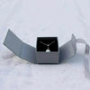 Gray White Ribbon Bowknot Jewelry Box