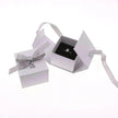 Gray White Ribbon Bowknot Jewelry Box