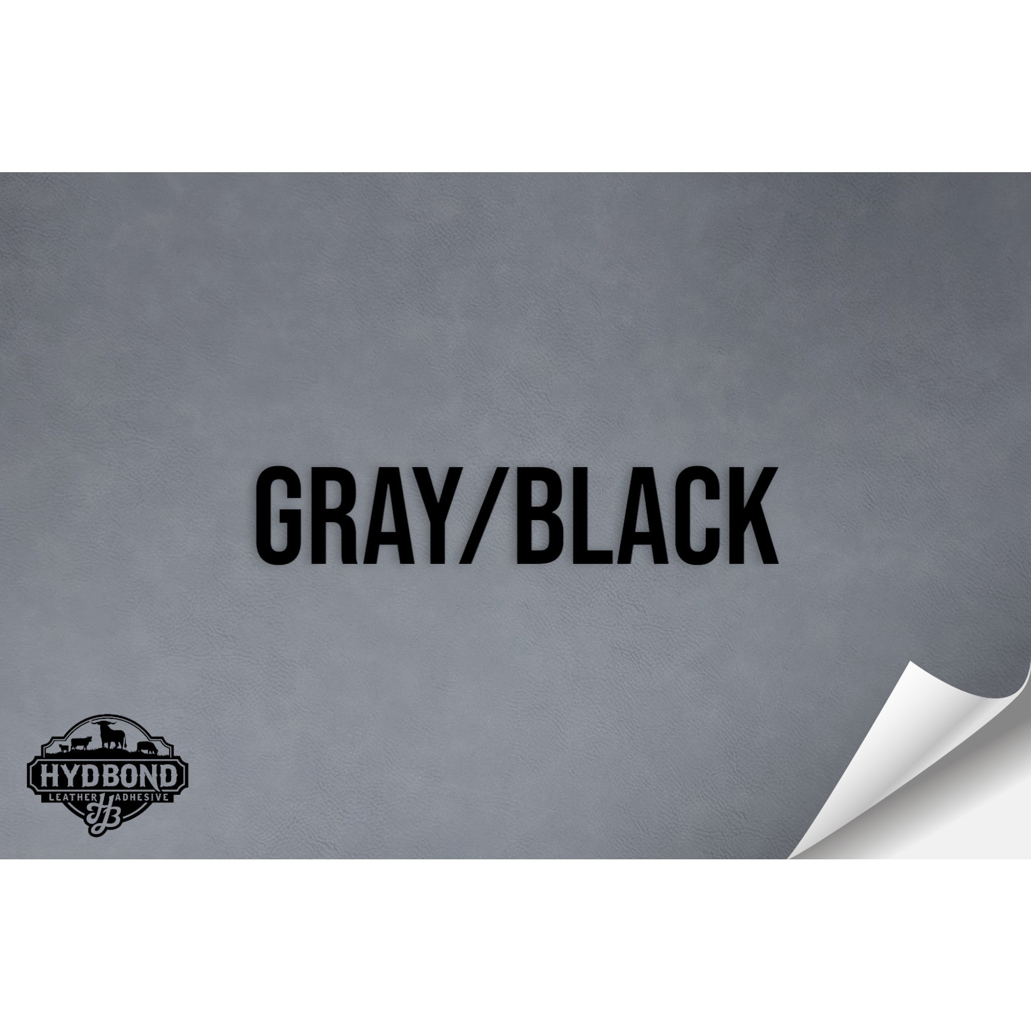 GRAY/BLACK WITH ADHESIVE HYDBOND LEATHERETTE SHEET (12