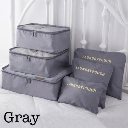 6-Piece Travel Organizer Set — Packing Cubes & Pouches for Luggage