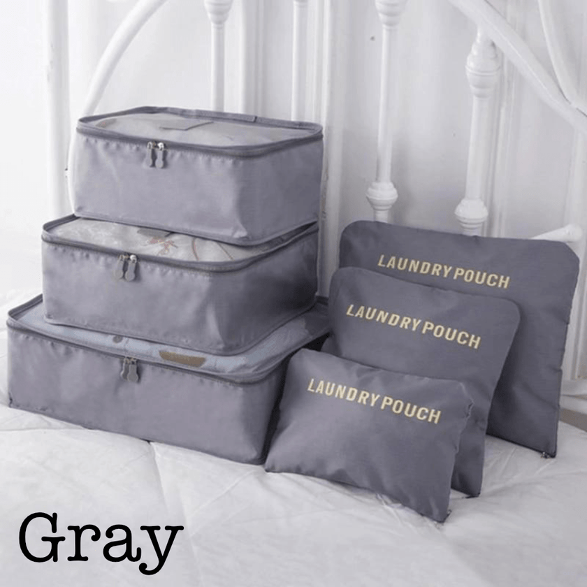 6-Piece Travel Organizer Set — Packing Cubes & Pouches for Luggage