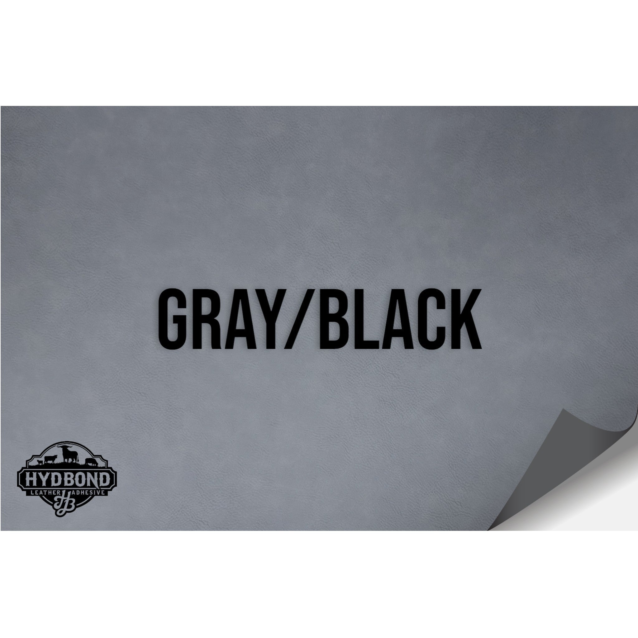 NO ADHESIVE GRAY/BLACK LEATHERETTE SHEET (12