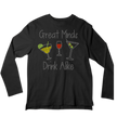 Great Minds Drink Alike Rhinestone Shirt – Funny Wine Sparkle Bling Tee | Blingdazzel