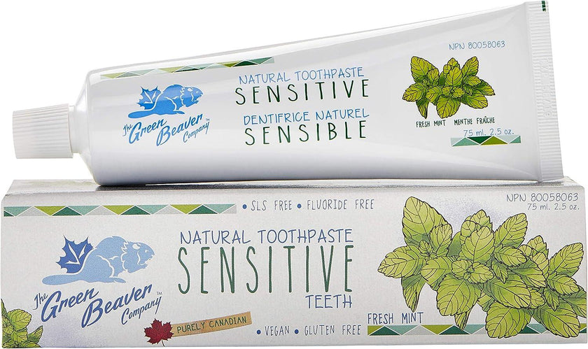 Green Beaver Company - Dentifrice pour dents sensibles - Sans fluor.