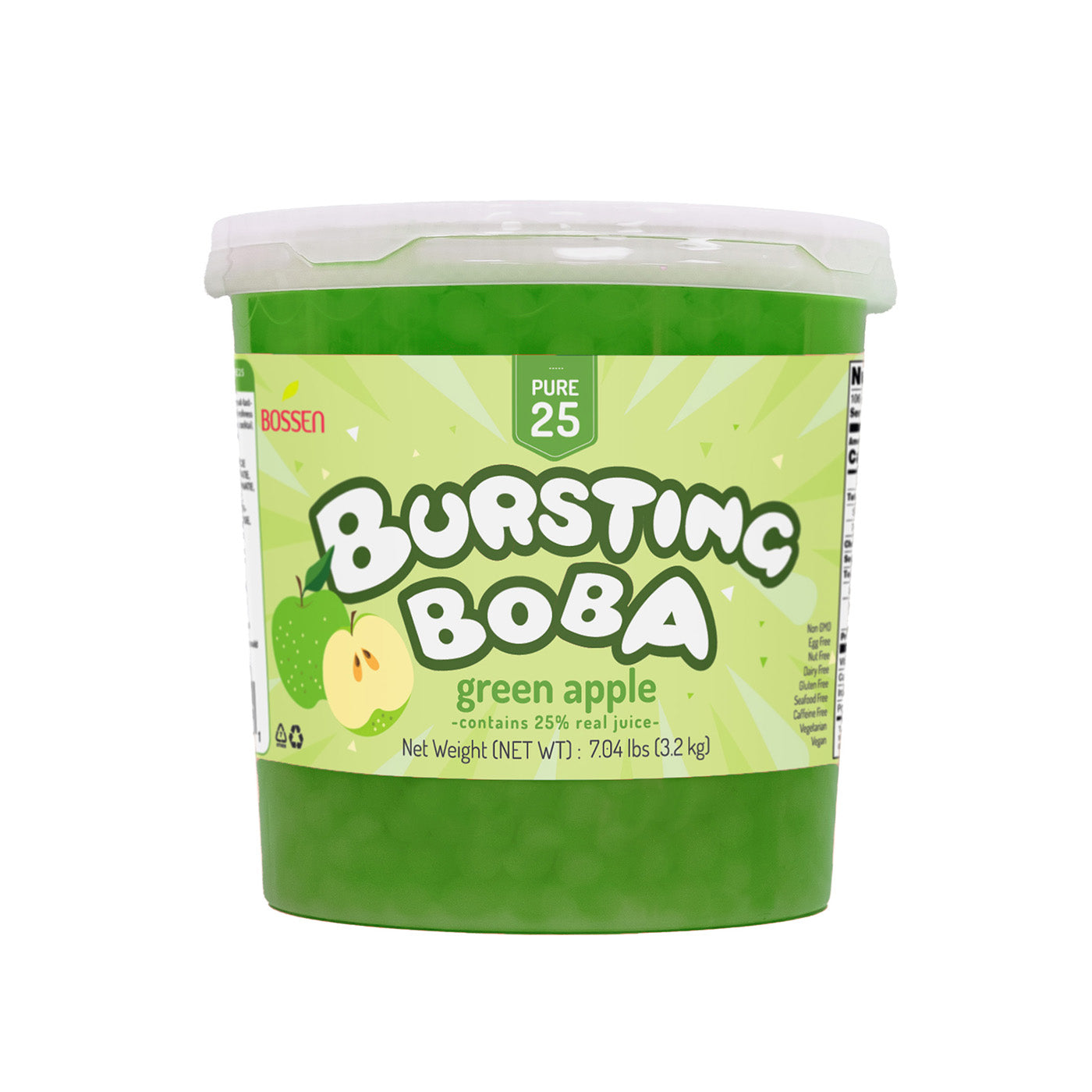 Green Apple Bursting Boba Pure25- Popping Boba - Bossen - Canada - Ships Free Within Canada on Orders Above CAD $199