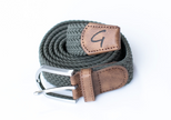 Braided Belt - Green/Brown