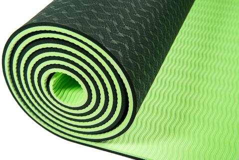 6mm Thick Double Color Anti-Slip TPE Yoga Mat