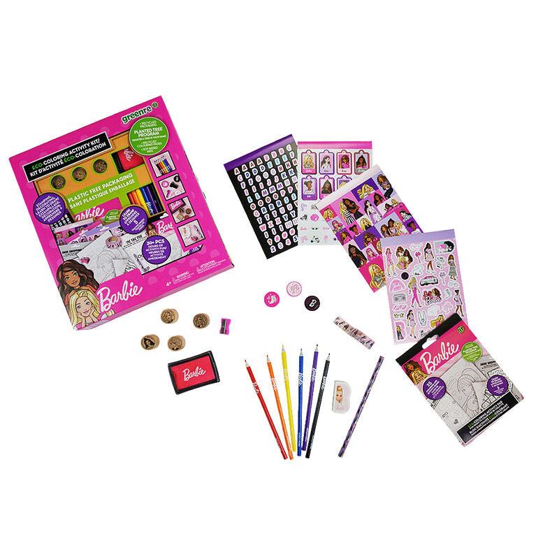 Greenre - BARBIE - Coffret de coloriage écologique
