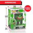 Funko Pop 4 Inches - Green Splatter PET EVORETRO Protector 0.40MM - Pack of 10