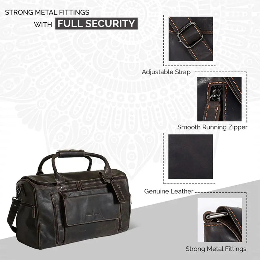 Greenwood Leather Regina Large Travel Duffle Bag