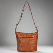 Greenwood Leather Shoulder Bag with 2 Zip Pockets