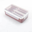 Grid Lunch Box Children's Lunch Box Set Ins Student Office Worker Insulated Lunch Box Plastic Sealed Fresh-Keeping Box
