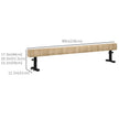 Soozier 7.5ft Adjustable Gymnastics Balance Beam with Wheels for Kids 8-12 Years Old Gym Equipment