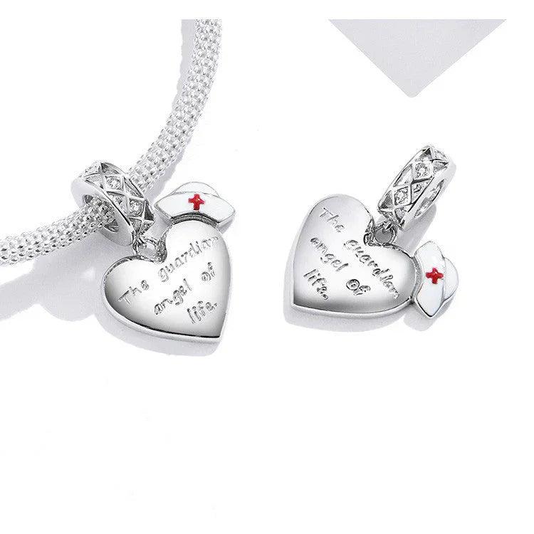 Guardian Angel Pendant Charm Silver 925 Bracelet accessories