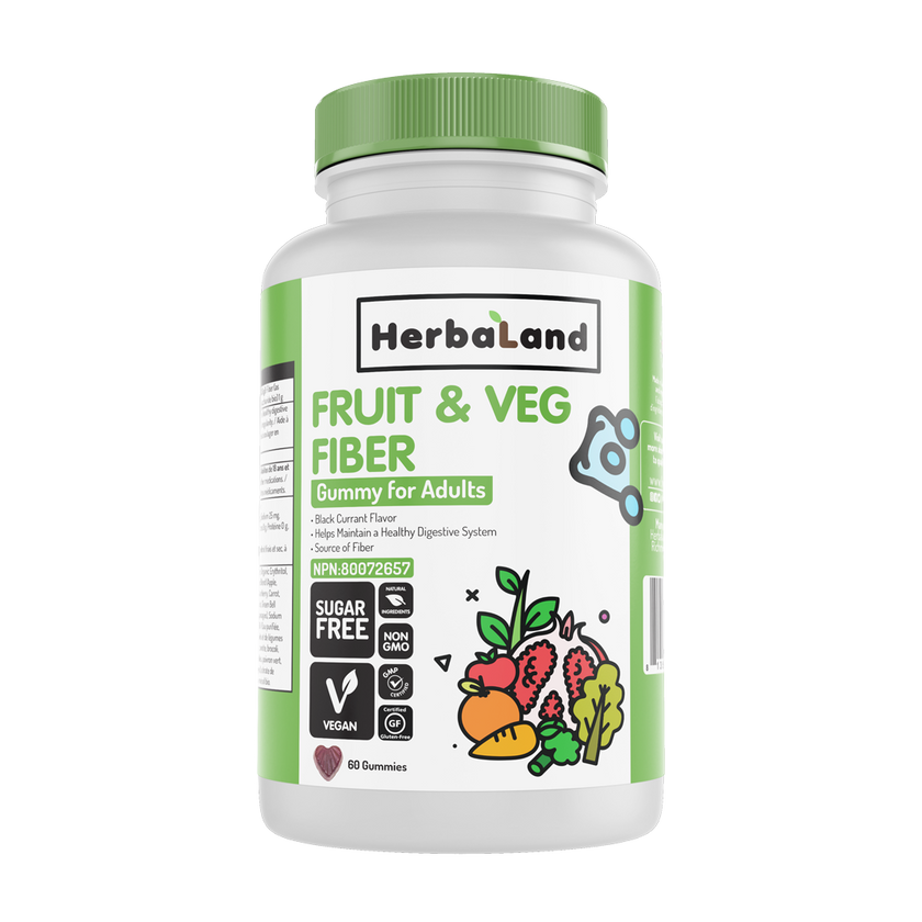 Herbaland Gummy For Adults: Organic F,V&Fiber