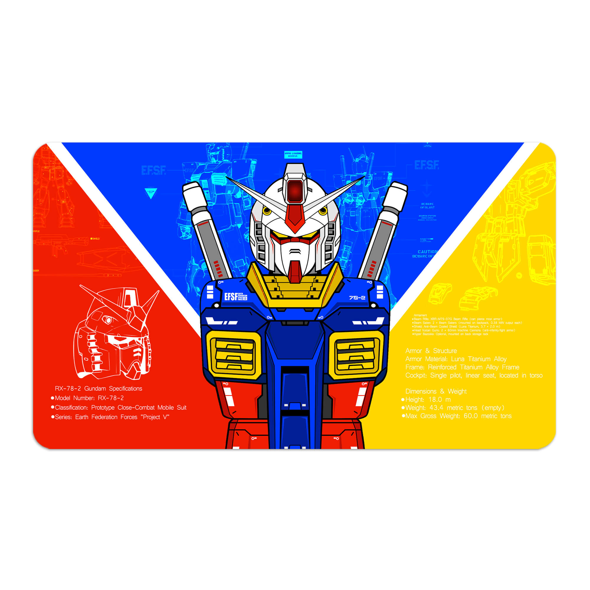 Tapis de jeu Gundam RX-78-2