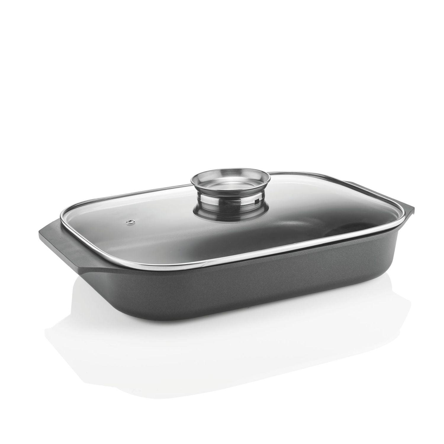 Guzzini - Cooking - Shallow Roasting Dish With Lid (Black)