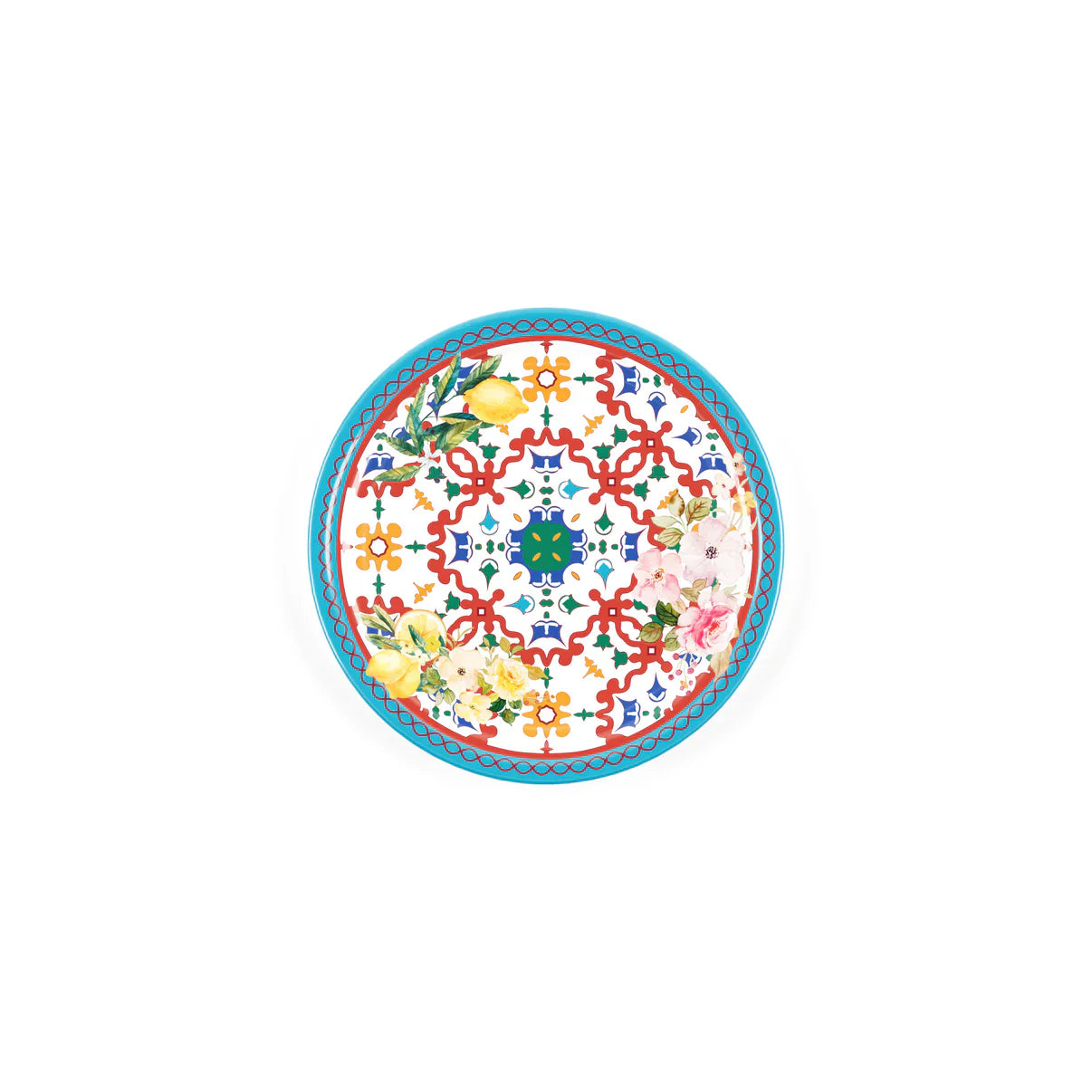 Guzzini - Assiette de dîner - Motif Fleurs et Citron