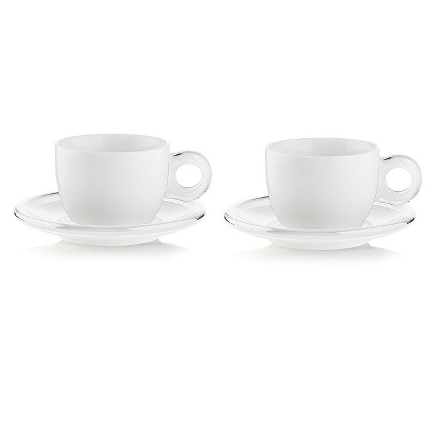 Guzzini - Gocce - Tasses à cappuccino avec soucoupes (lot de 2)