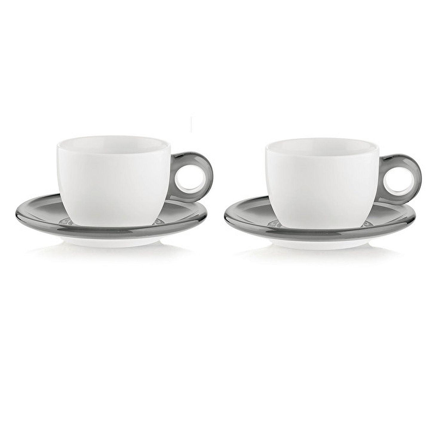Guzzini - Gocce - Tasses à cappuccino avec soucoupes (lot de 2)