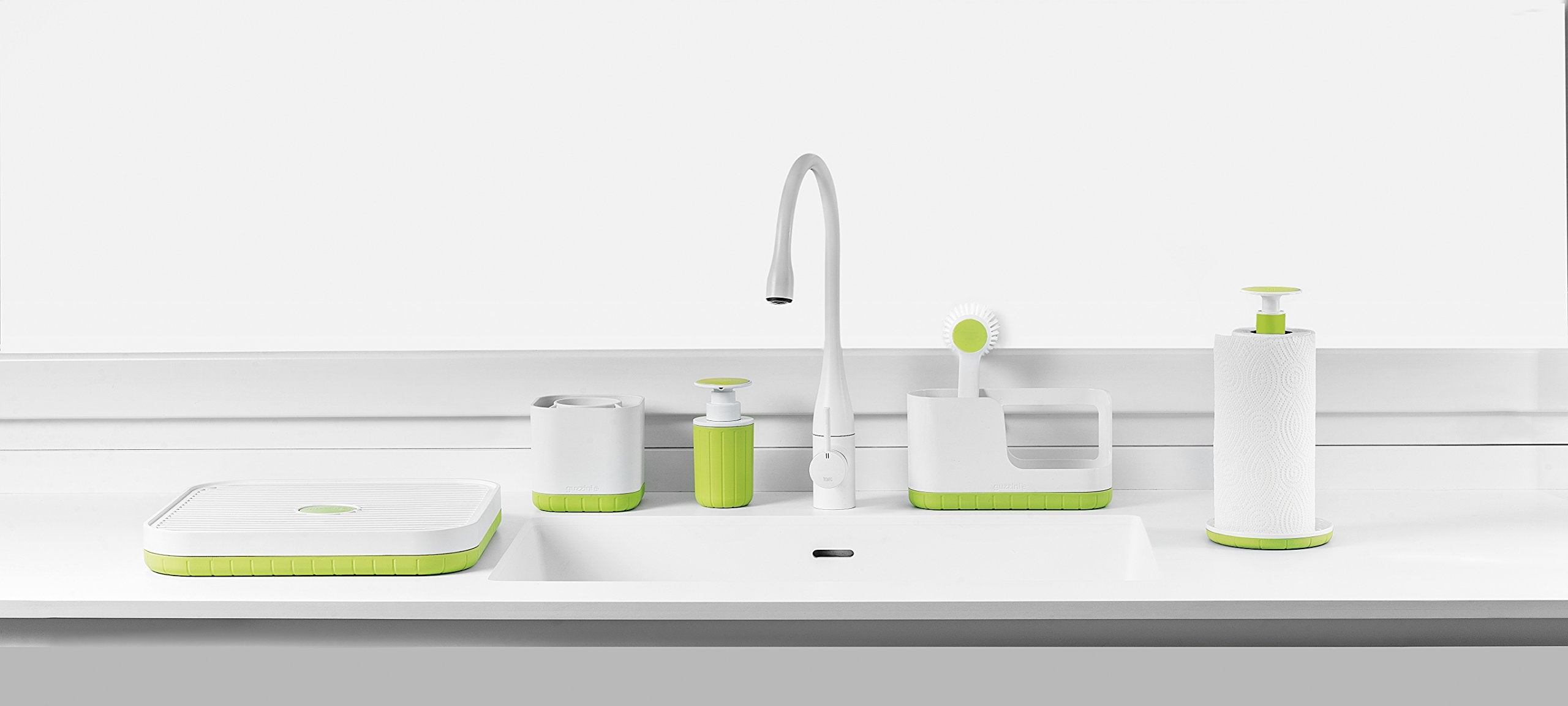 Guzzini - SINK TIDY TIDY   CLEAN   APPLE GREEN