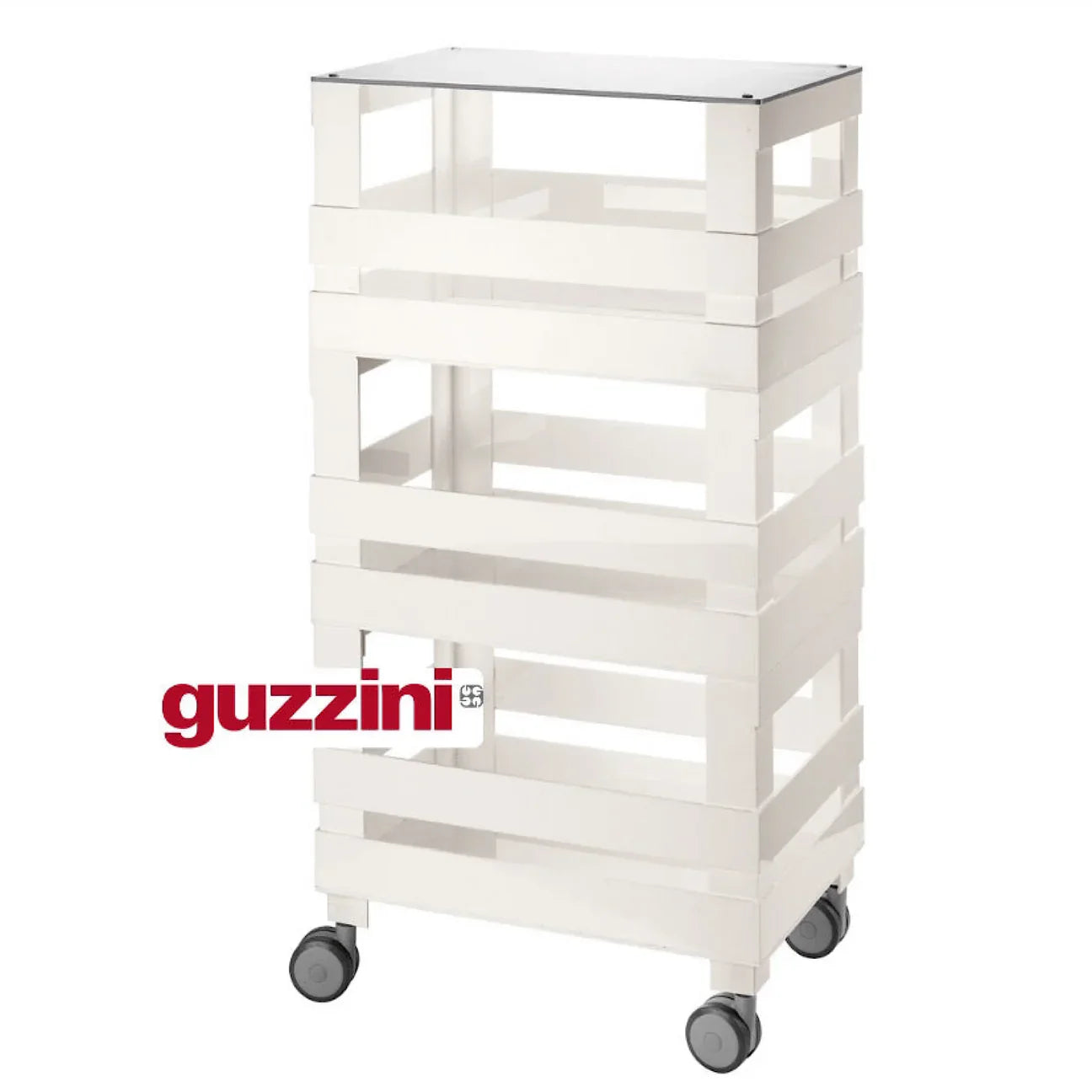 Guzzini - TROLLEY HIGH TIDY   STORE KITCHEN ACTIVE   WHITE