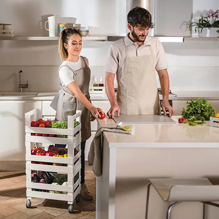 Guzzini - TROLLEY HIGH TIDY   STORE KITCHEN ACTIVE   WHITE