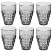 Guzzini - Tiffany - Verre à eau gris (lot de 6)
