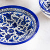 Dishes (Low Bowl) | Medium & Large – Hand-Painted Palestinian Ceramic | Multicolor & Navy