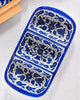 Triple Ceramic Serving Platter – Hand-Painted in Palestine