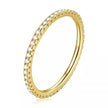 925 Sterling Silver Cz Simulated Diamond Stackable Ring Platinum Plated Eternity Bands For Women