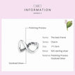 925 Sterling Silver Clear 5A Crystal Collection Family Heart X-Shape Charm Beads for Charm Bracelet & Necklace Pendant