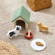 Wooden Dog House & Pet Pretend Play Set
