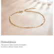 925 Sterling Silver Gold Cable Chain Bracelet