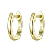 Genuine Sterling Silver Hoop Earrings - Elegant Rose Gold Color - Women's Fashion jewelry SCE808