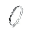 925 Sterling Silver Vintage Embossed Floral Ring