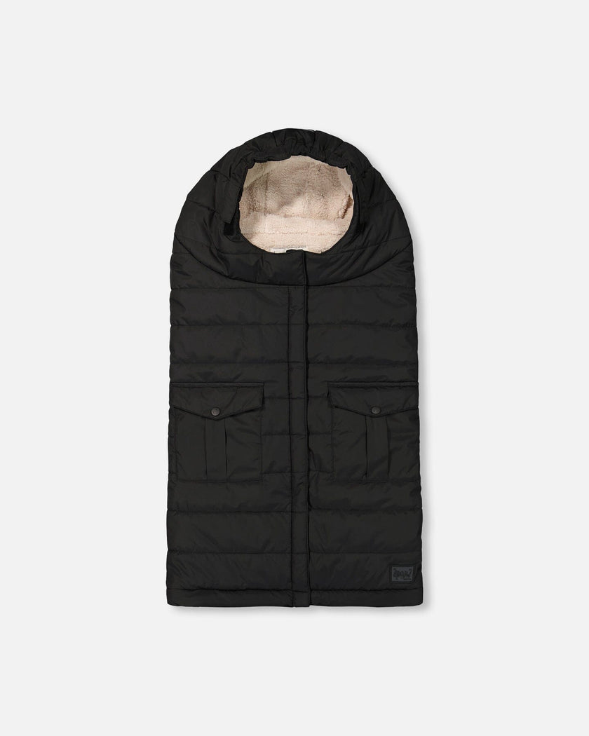 Evolutive Baby Footmuff Designed For Car Seat And Stroller Black