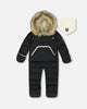 One-Piece Baby Snug Snowsuit Designed For Car Seat Black