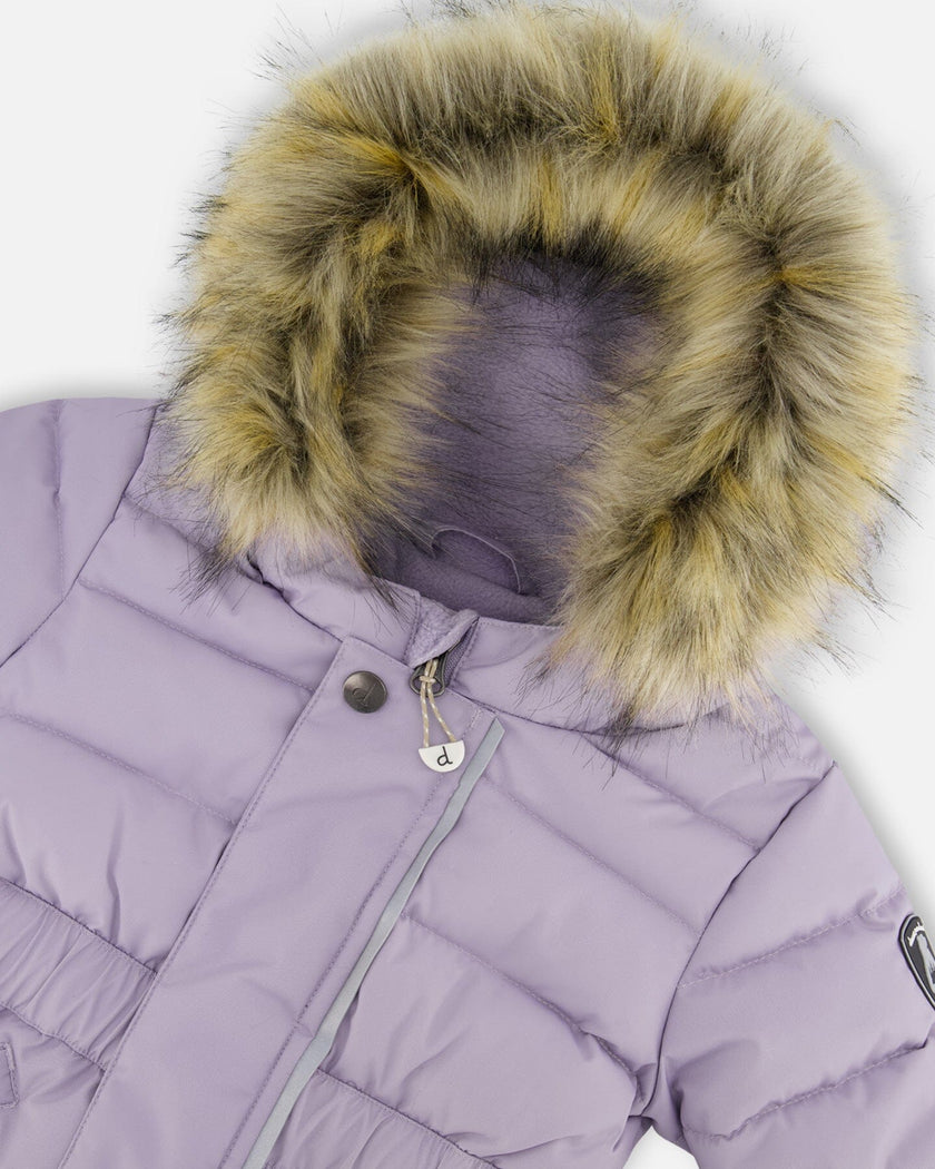One-Piece Baby Original Puffy Snowsuit Purple Gray