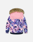 Two-Piece Discover Snowsuit With Printed Jacket Navy Blue