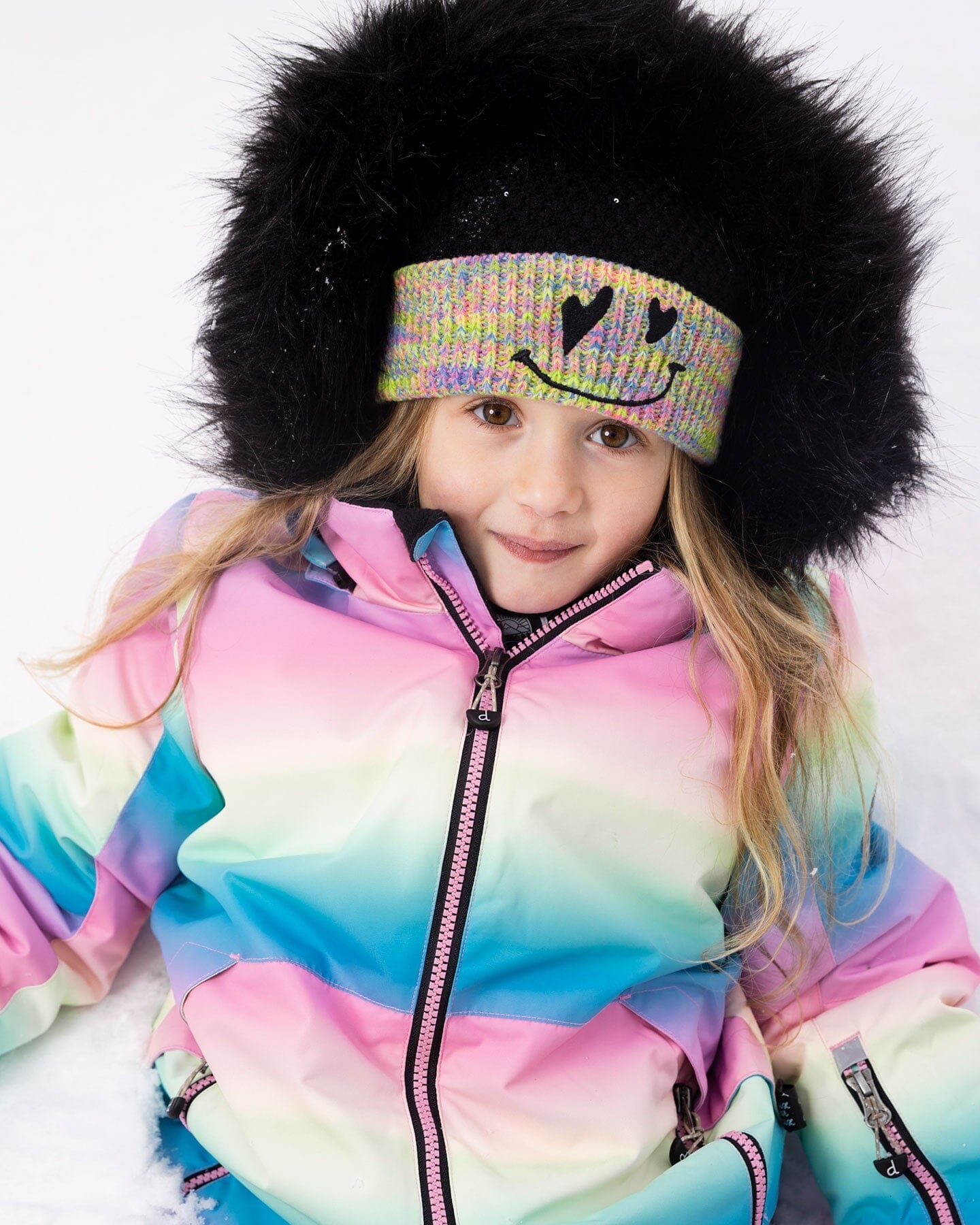 Two-Piece Play Snowsuit Smiley Face Girl