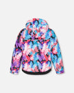 Two-Piece Play Snowsuit Flash Coral With Butterfly Print Jacket