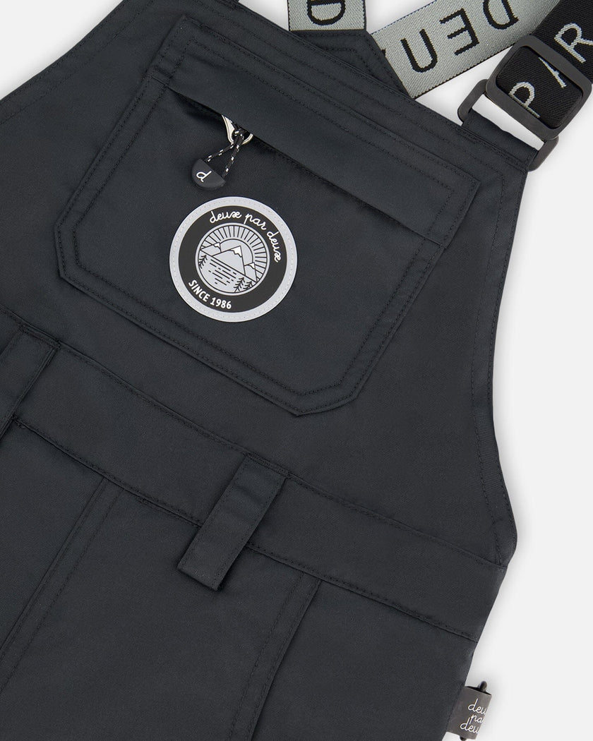 Solid Play Overall Snow Bib Black