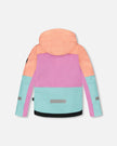 Two-Piece Teknik Snowsuit With Colorblocked Jacket Pink Watercolor Flower Print