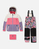 Two-Piece Teknik Snowsuit Black Retro Flower Print