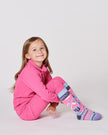 Winter Ski Socks With Merino Wool Pink