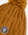 Lined Winter Hat With Pompom Brown Sugar