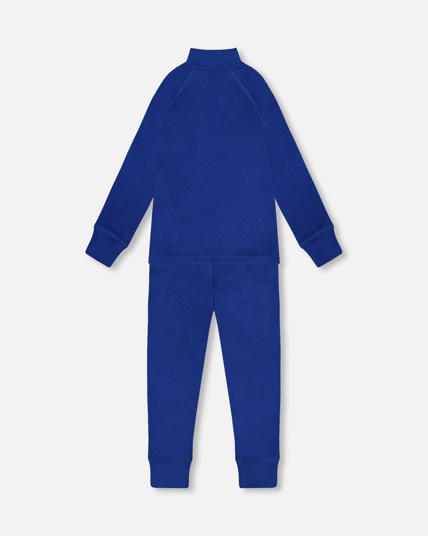 Two-Piece Thermal Underwear Set Blue