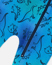 One-Piece Thermal Underwear Blue Gradient Dinosaur Print
