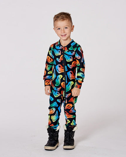 One-Piece Thermal Underwear Smiley Face Boy